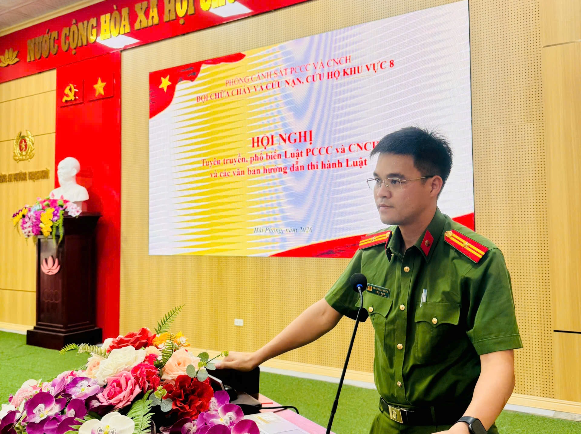 Đội Chữa cháy và CNCH Khu vực 8: Tập huấn pháp luật và triển khai hệ thống truyền tin báo cháy tại phường Thạch Khôi
